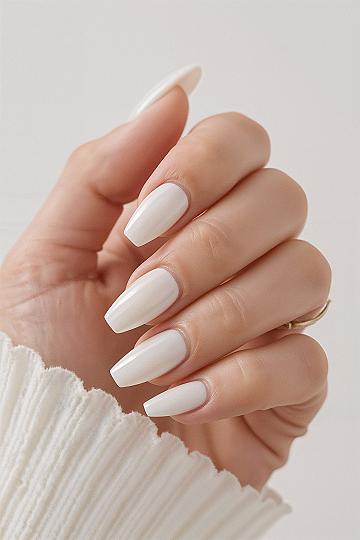 Classy Pearl White Nails: Subtle Bridal Elegance & Sophistication