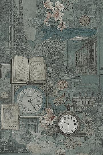 Dreamy Vintage Collage: Whimsical Phone Background Inspiration