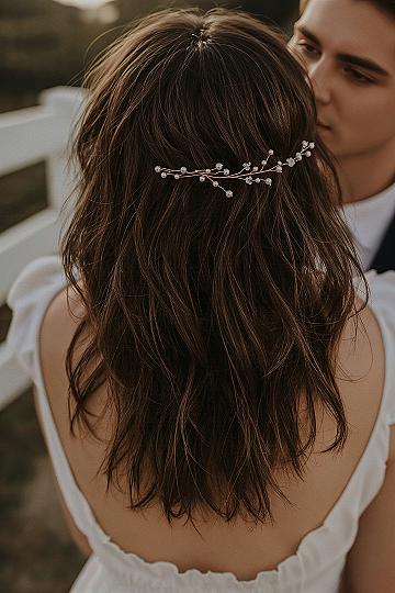 Boho Bridal Half Up Half Down Hairstyles for Effortless Charm