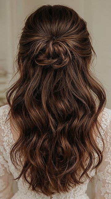 Elegant Half-Updo Hairstyles for Bridesmaids and Prom