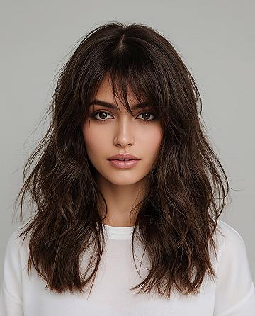 Sophisticated Layers: The Ultimate Curtain Bangs Hairstyle for Long Hair