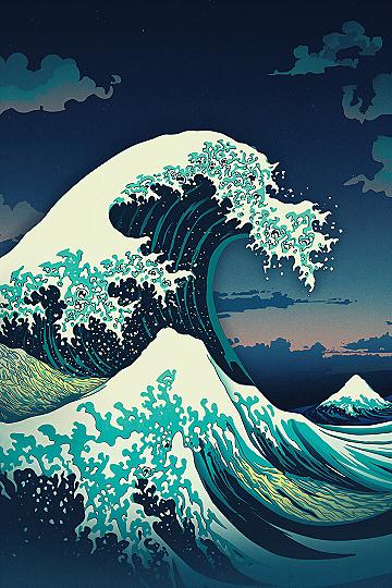 Epic Wave Wallpaper: Cool Nature iPhone Art for Summer Vibes