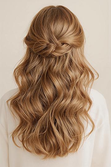 Chic Half Up Half Down Hairstyles: Perfect for Bridesmaids & Prom