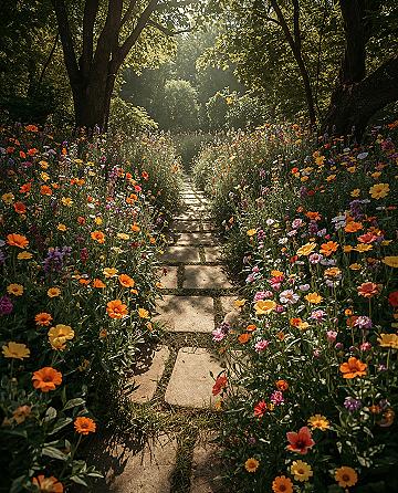 Whimsical Wildflower Path Home Flower Garden Ideas