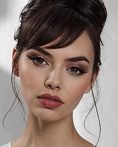 Retro Top Knot With Soft Sweeping Bangs