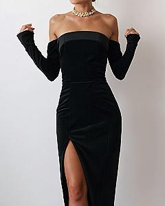 Styling a Black Velvet Prom Dress with Bold Accessories