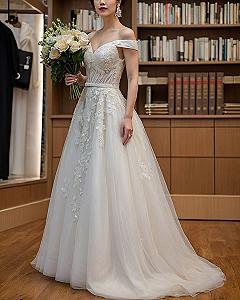 Why a Strapless Lace Corset Wedding Gown Works So Well