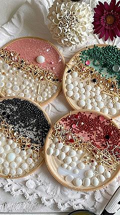 Adding Texture and Dimension to Resin Coasters