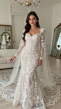 Selecting a Long Sleeve Bridal Gown with Delicate Details