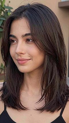 Why the Butterfly Haircut Works for Medium Length Brunette Hair