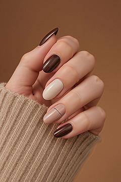 Classy Muted Brown & Beige Nail Designs: Fall’s Old Money Aesthetic