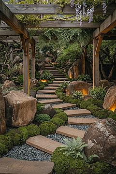 Tranquil Stone Garden Oasis: Mini Landscape & Patio Ideas