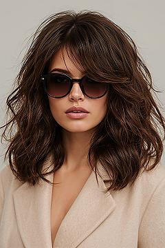 Voluminous Medium Length Blowout for Shoulder Length Hair