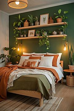 Boho Guest Bedroom Aesthetic: Natural Wood & Plant-Filled Oasis