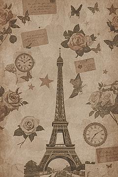 Vintage Paris Aesthetic: Romantic Eiffel Tower iPhone Wallpaper