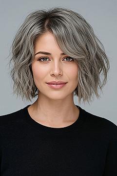 Gray Blending Bob Haircuts: Trendy Medium Styles for Wavy Hair