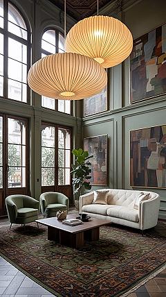 Eclectic Modern Living Room: Grand Open-Plan Interiors