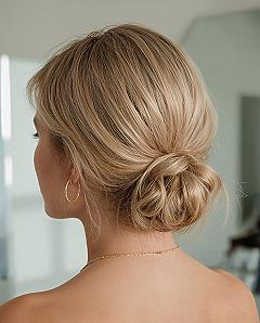 Chic Low Bun Wedding Inspiration: Formal Hairstyles for Long Hair