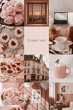 Cozy February Aesthetic Wallpapers: Romantic Florals & Sweet Treats