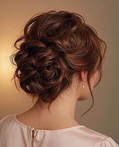 Romantic Messy Updo: The Perfect Bridal Hair Bun Fancy