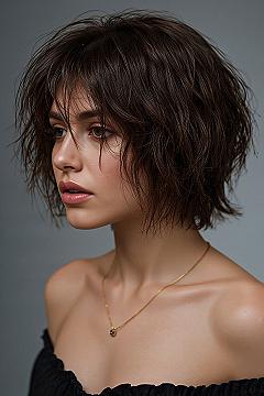 Trendy Choppy Bobs: Shorter Hair with 90s Face Framing Layers