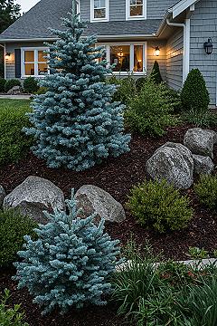 Elevate Your Front Yard with Ornamental Evergreen Landscaping