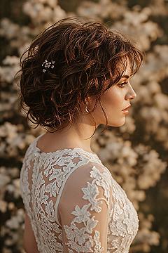 Romantic Braided Updo: Curly Wedding Hairstyles for Wavy Hair