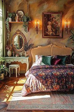 Bohemian Vintage Bedroom: Cozy Light & Whimsy Interior Design