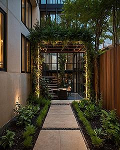 Adding an Arched Trellis and Stone Border to Your Front Entry