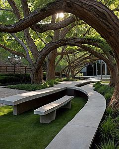 Adding Seating Under Large Shade Trees in Your Garden