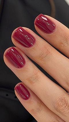 Keeping Dark Berry Short Gel Nails Chip-Free Longer