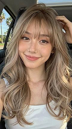 Maintaining Lightweight Layered Hair and Wispy Bangs