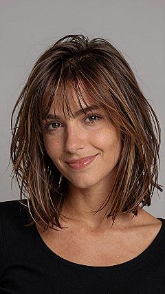 Maintaining Your Tousled Lob and Caramel Highlights