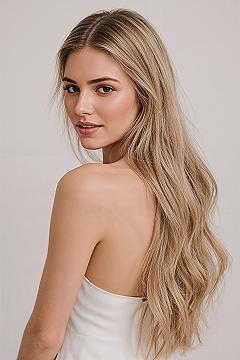 Clean Half Up Half Down Wedding Hair: Sleek & Polished Style