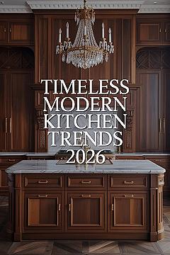 Timeless Kitchen Design 2026: Dark Wood Elegance for Your Dream Life House