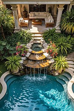 Ultimate Tropical Backyard Pool Oasis: Luxurious Escape