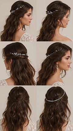 Dreamy Indian Bridal Hairstyles: Open Hair & Elegant Updos