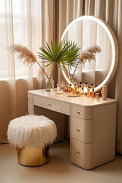 Aesthetic Vanity Ideas: Chic Minimalist Dressing Table for Bedrooms