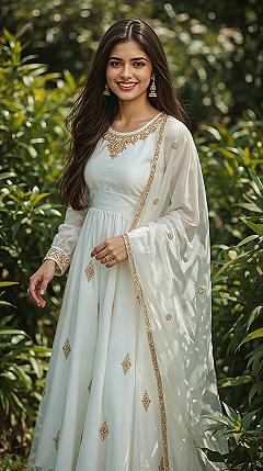 Simple Pakistani Dresses: Minimalist White & Gold for Bridal Events