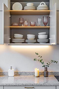 Apartment Cabinet Organization: Stylish College Kitchen Decor
