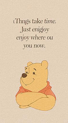 Winnie the Pooh Quotes: Life Motivation Wallpaper