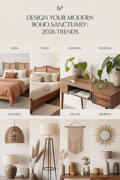 Modern Boho Sanctuary: 2026 Bedroom Design Trends Unveiled