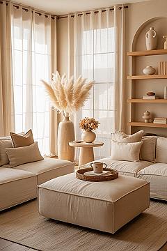 Chic Beige Living Room Aesthetic: Neutral Design Ideas