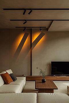 Minimalist Pop Design: Track Lighting for Small Apartments