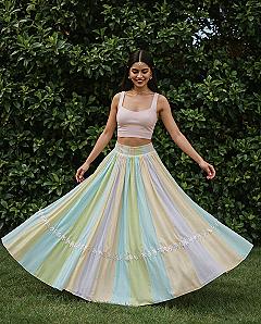 Joyful Celebrations: Vibrant Multicolor Lehenga for Festive Occasions