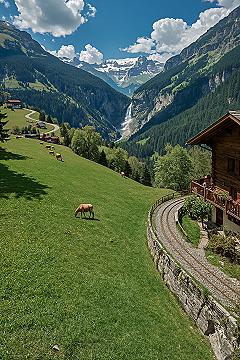 Valley Views: Switzerland’s Enchanting Mountain Landscape