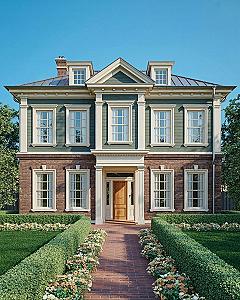 Colonial Style Homes Exterior: Modern Farmhouse Elegance