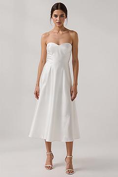 Modern Midi Wedding Dress: Chic Reception & Ceremony Style