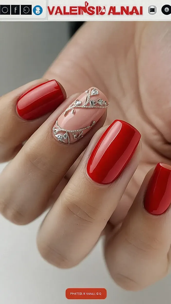 Valentine's Kiss Nails