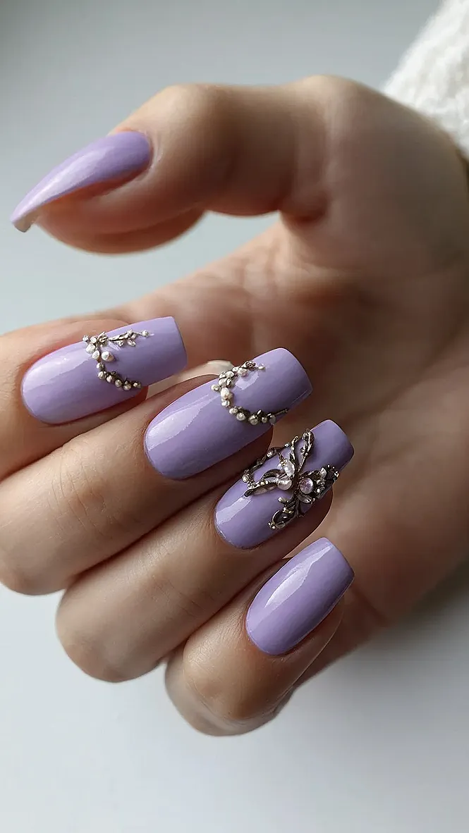 Ethereal Lavender Nails
